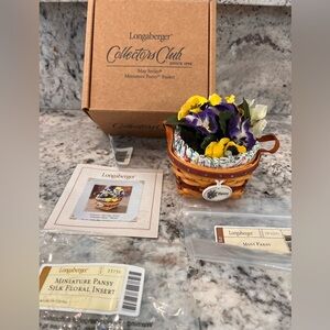 Longaberger Collectors Club May Series Miniature Pansy Basket